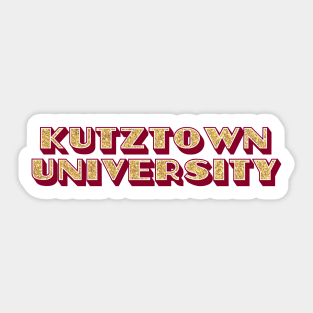 kutztown glitter lettering Sticker